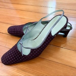 vintage purple heels made in Italy